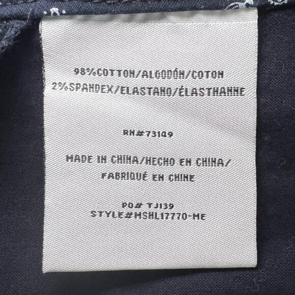 One 5 One Flat Front Bandana Print Shorts Black/White size 22 Boho Hippie Beach - Picture 9 of 10